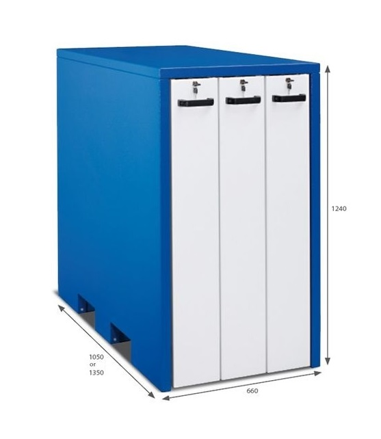 40.642 B Gereedschapkast - 3-deurs / 40.642 B
Body Blauw RAL 5010
Treklade Wit RAL 9016